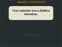 Tablet Screenshot of oblique-strategies.com